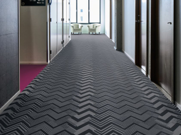 Our Needlefelt carpet flooring provides a cost-efficient alternative to conventional broadloom carpeting in heavily-used areas